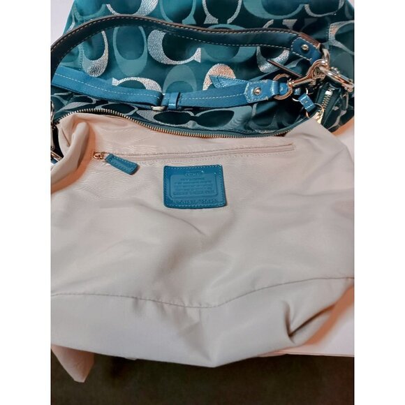 Coach Signature Logo Hobo Shoulder Bag - Picture 9 of 16